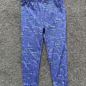 Nike Kids Blue and Purple Patterned Leggings